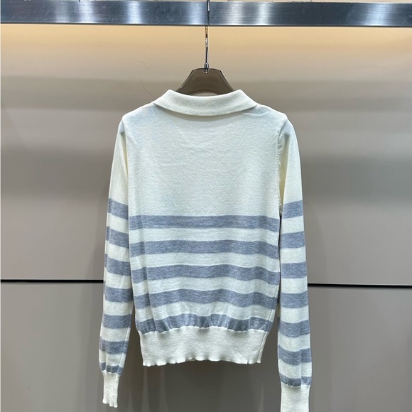 Celine Black and White Striped Sweater - Picture 3 of 5